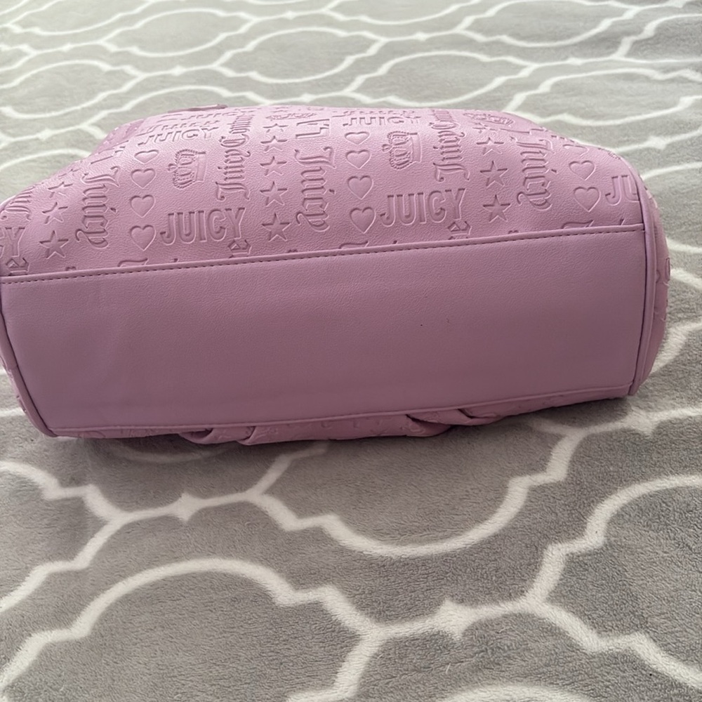 Juicy Couture Purple Satchel with Embossed Texture - Picture 6 of 9